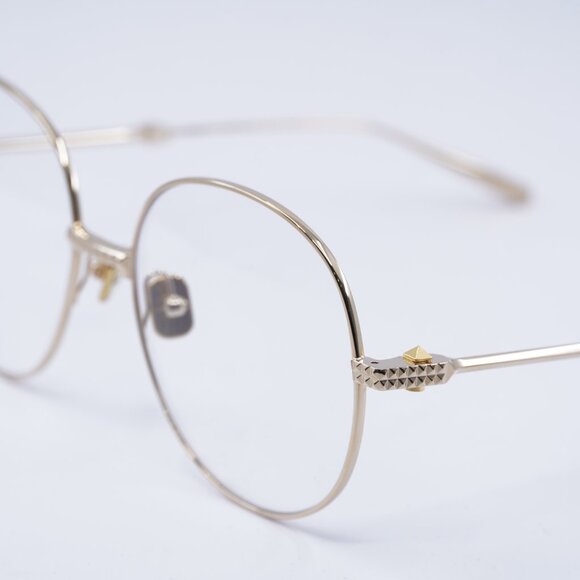 Valentino V-STUD-III VLX-136A Eyeglasses Gold 56mm Round Frame - Picture 7 of 11